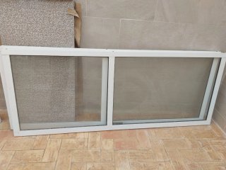 Puerta balcón aluminio blanco 205x85cm