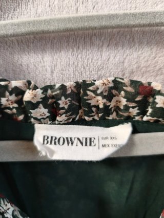 Vestido Brownie floral negro talla M