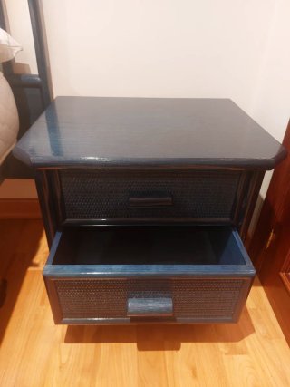 Habitación completa azul de madera