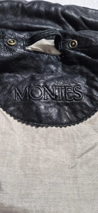 Giaccone in pelle nero