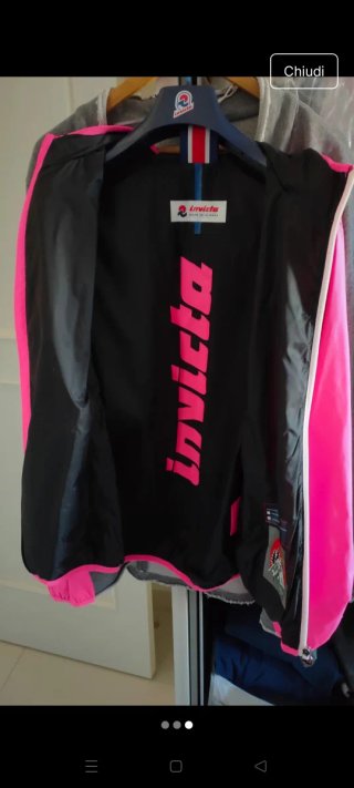 Giacca a vento Invicta fucsia
