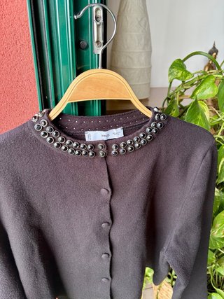 Cardigan chaqueta botones strass -Mango
