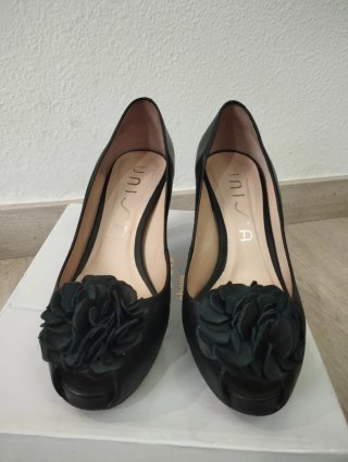 Zapatos tacón Unisa negros T40