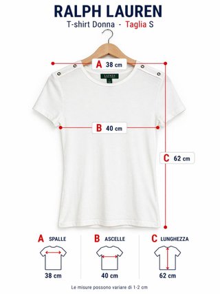 T-shirt Ralph Lauren bianca donna S