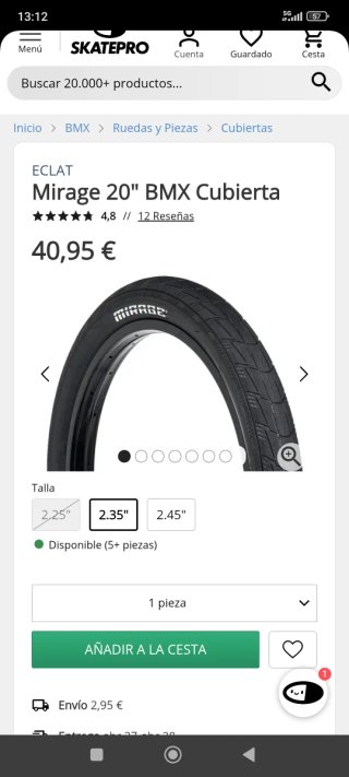 Cubierta Eclat BMX