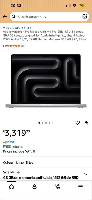 MacBook Pro 16 M4 Pro 2024 48GB 512GB Garantía