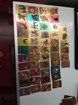 50 Cartas Pokémon Doradas Colores