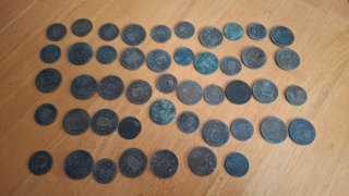 47 monedas cobre 1879