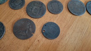 47 monedas cobre 1879