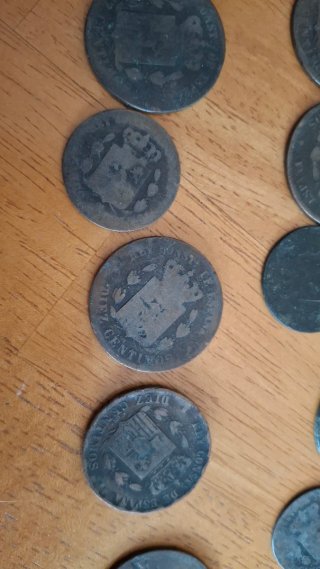 47 monedas cobre 1879