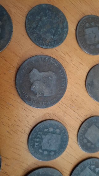 47 monedas cobre 1879