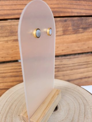 Pendientes de Acero y Nácar