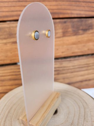 Pendientes de Acero y Nácar