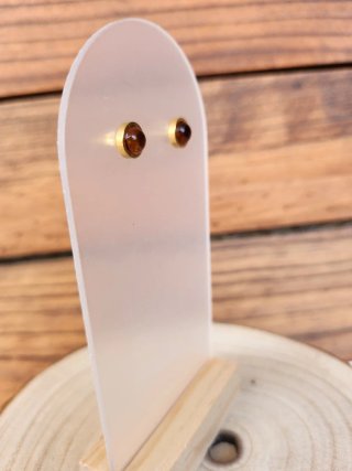 Pendientes Ámbar y Acero