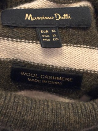 Jersey Massimo Dutti rayas verde y blanco de lana