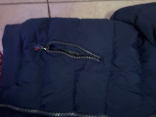 Giubbino blu con cappuccio