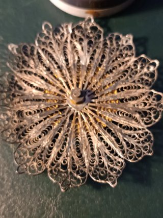 Antigua medalla filigrana plata Córdoba