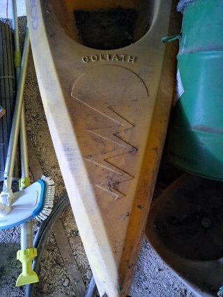 Kayak Rotomod goliath  5m Amarillo y remos 2.15