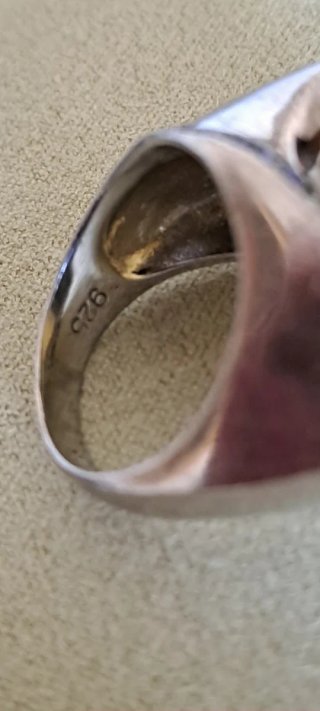 Anello Argento Quarzo Citrino Misura 17. 5