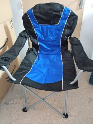 Silla Plegable Camping Relaxdays Azul