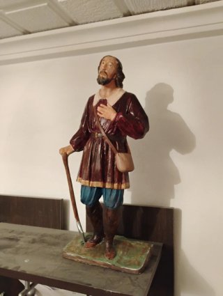 Figura San Isidro Labrador 42cm altura. Muy detall