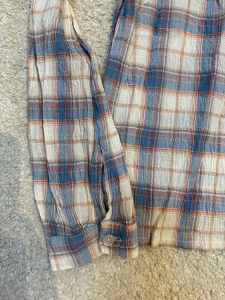 Camisa Mulaya volantes cuello cuadros XS