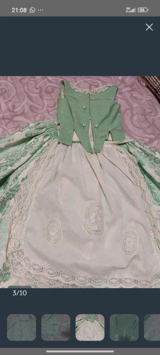 Trage Fallera Niña Talla 5-9 Años