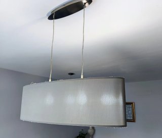 Lámpara colgante salón gris/plata