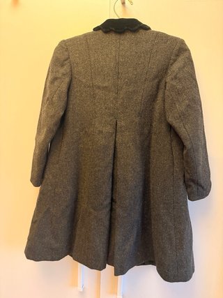 Abrigo lana niña gris y verde Freclix, vizcaya