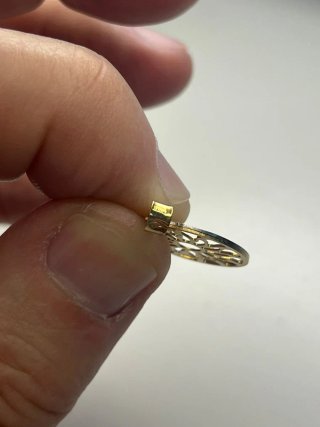 Ciondolo 18 kt oro giallo e bianco