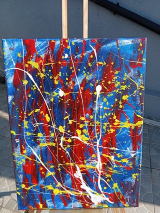 Tela "Pensieri Intrusivi", 30x40cm, dipinta a mano