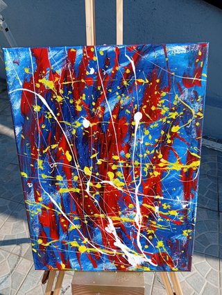 Tela "Pensieri Intrusivi", 30x40cm, dipinta a mano