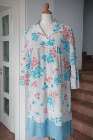 Camicia da Notte Vintage Anni 80 Floreale