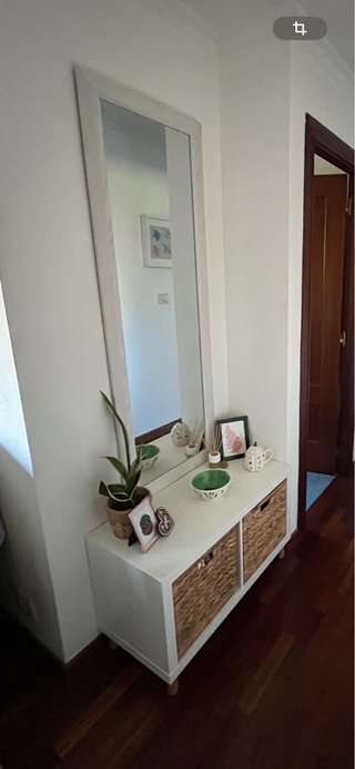 Espejo de pared madera blanco