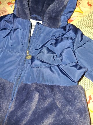 Giubbotto bimba originalMarines blu con pelliccia