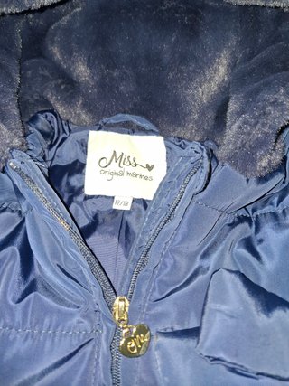Giubbotto bimba originalMarines blu con pelliccia