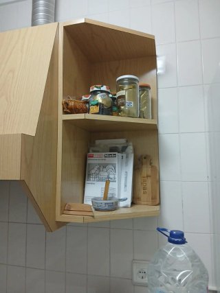 Mueble campana extractora madera