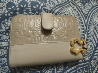 Cartera Tous Piel Beige y Dorada