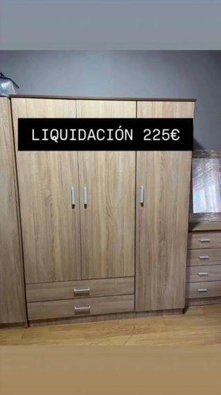 Armario madera 3 puertas