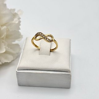 Anillo Infinito Oro 18kt con Circonitas