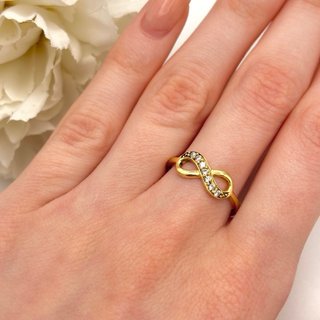 Anillo Infinito Oro 18kt con Circonitas