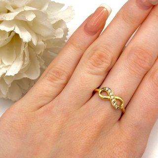 Anillo Infinito Oro 18kt con Circonitas