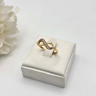 Anillo Infinito Oro 18kt con Circonitas
