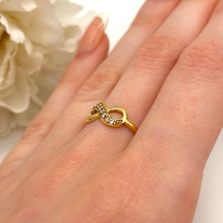 Anillo Infinito Oro 18kt con Circonitas