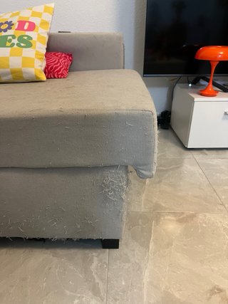 Sofá modular beige chaise longue