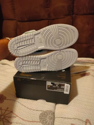 Zapatillas Jordan Air 1 Mid Gris/Verde Talla 39