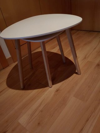 Mesas auxiliares nórdicas blancas Ikea
