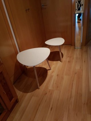 Mesas auxiliares nórdicas blancas Ikea
