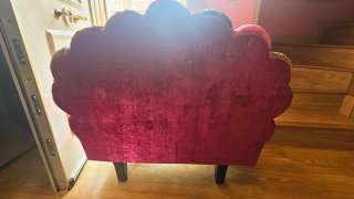 Sillón de terciopelo patchwork retro