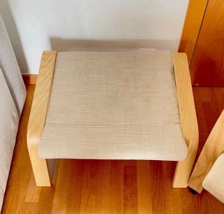 Sillón Poäng Ikea + Reposapiés Beige